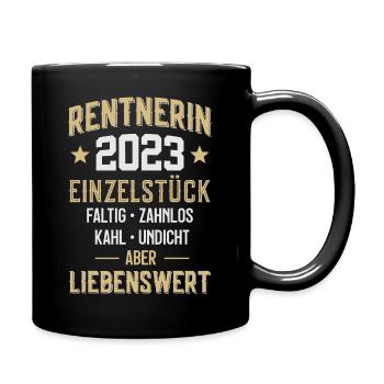 LUSTIG RENTE RENTNERIN 2023 - Tasse einfarbig - Schwarz - Rechts