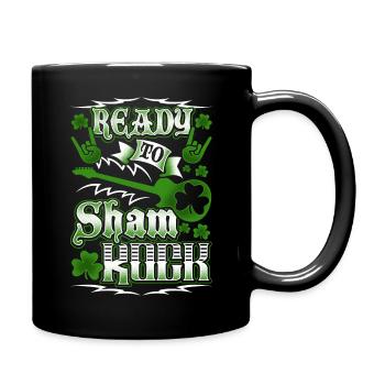 Ready To Shamrock - Tasse einfarbig - Schwarz - Rechts