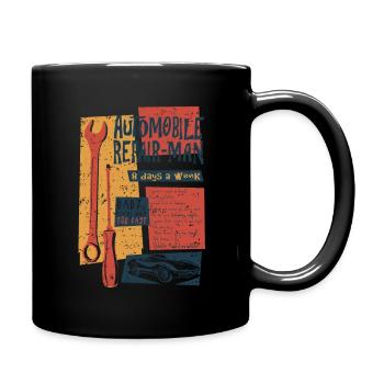 Automobile Repairman - Tasse einfarbig - Schwarz - Rechts