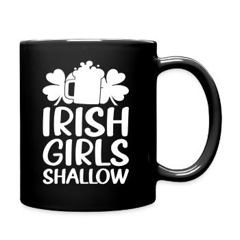 Irish Girls Shallow - Tasse einfarbig - Schwarz - Rechts