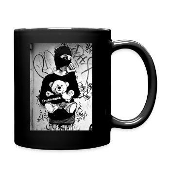 Housemusic Streetart - Tasse einfarbig - Schwarz - Rechts
