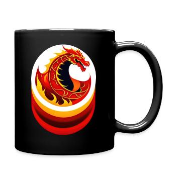 Dragon de feu - Mug uni - noir - Droite
