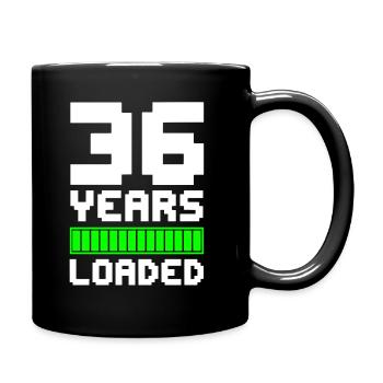 36 Years Loaded 36th Birthday - Full Colour Mug - black - Right