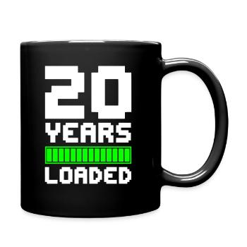 20 Years Loaded 20th Birthday - Full Colour Mug - black - Right