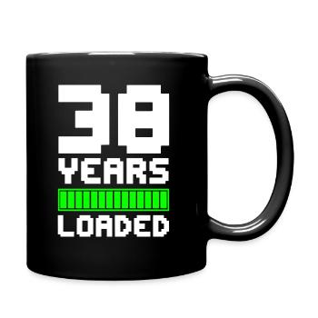 38 Years Loaded 38th Birthday - Full Colour Mug - black - Right