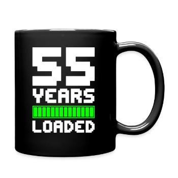 55 Years Loaded 55th Birthday - Full Colour Mug - black - Right