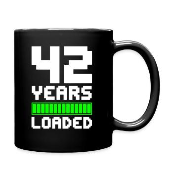 42 Years Loaded 42nd Birthday - Full Colour Mug - black - Right
