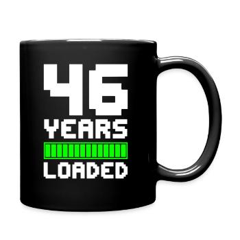 46 Years Loaded 46th Birthday - Full Colour Mug - black - Right