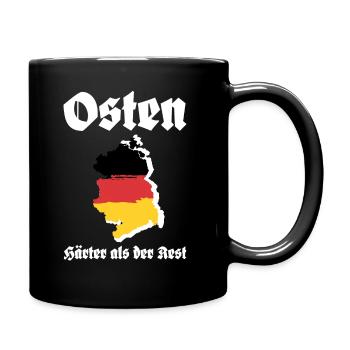 Osten Härter als der Rest DDR Ossi - Tasse einfarbig - Schwarz - Rechts