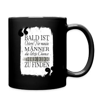 coole cool eier möhre bienen osterhase - Tasse einfarbig - Schwarz - Rechts