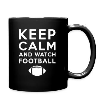 Restez calme et regardez le football américain - Mug uni - noir - Droite