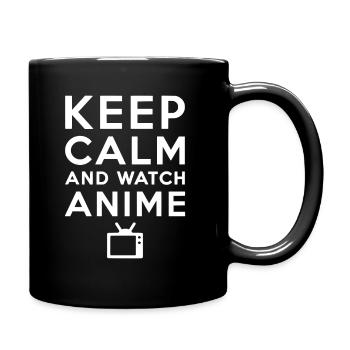 Keep Calm And Watch Anime Japan Anime Series Fan - Full Colour Mug - black - Right