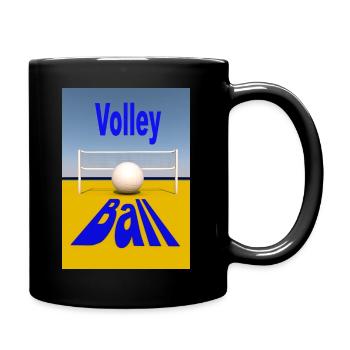 Volleyball - Tasse einfarbig - Schwarz - Rechts