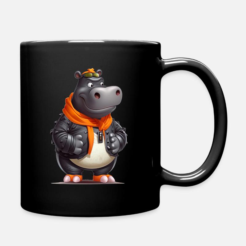 HIP HOP "HIPPO" - Tasse einfarbig - Schwarz