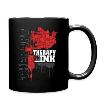 Motivationstherapie von Tätowierungen Sprichwort - Tasse einfarbig - Schwarz - Rechts