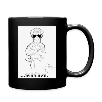 Schütze - Tasse einfarbig - Schwarz - Rechts