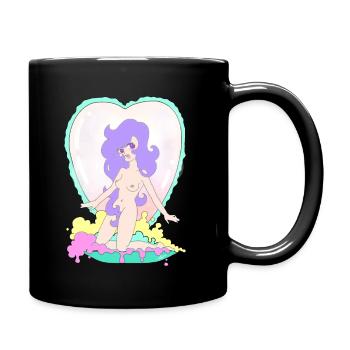 Fée perle - Mug uni - noir - Droite
