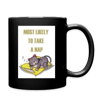 Most likely to take a nap - Full Colour Mug - black - Right