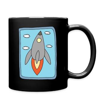 Conception de fusées - Mug uni - noir - Droite
