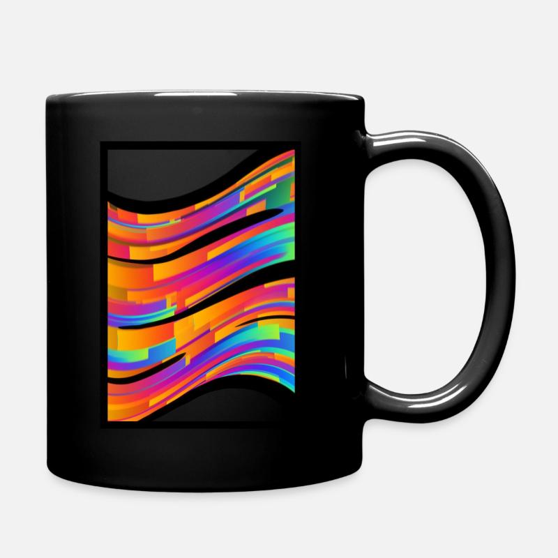 Abstrakt - Tasse einfarbig - Schwarz
