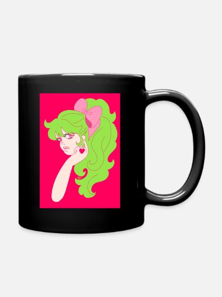 Héroïne (rose) - Mug uni - noir