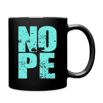NOPE - don't be a yes-man! - Full Colour Mug - black - Right