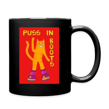 puss in boots - Full Colour Mug - black - Right