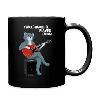 JE PRÉFÈRE JOUER DE LA GUITARE - CAT - Mug uni - noir - Droite