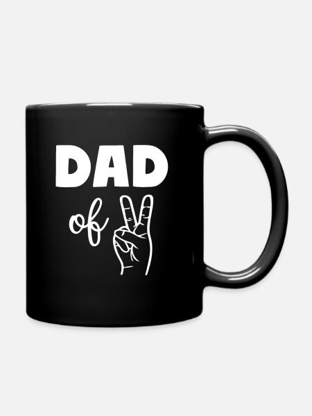 Père de deux enfants 2 Papa - Mug uni - noir