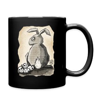 Hasilein ~ Kritzeltoon #02 - Tasse einfarbig - Schwarz - Rechts