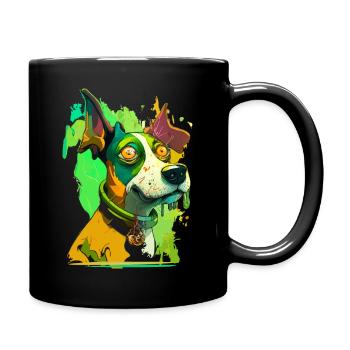 Funny dog - Full Colour Mug - black - Right