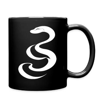 Minimalistic Snake - Full Colour Mug - black - Right