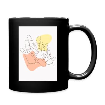 Family Newborn Baby - Full Colour Mug - black - Right