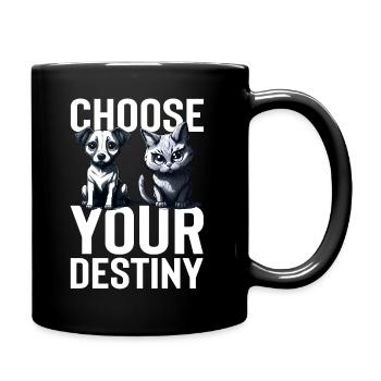 Choisissez votre destin - Chien vs Chat - Mug uni - noir - Droite