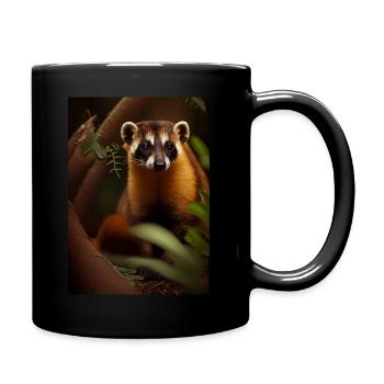 Coati In Nature - Tasse einfarbig - Schwarz - Rechts