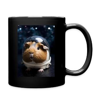 Guinea Pig Astronaut Galaxy - Tasse einfarbig - Schwarz - Rechts