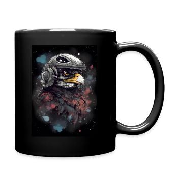 Falcon Astronaut Falconeer - Tasse einfarbig - Schwarz - Rechts