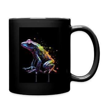 Frog Colorful - Tasse einfarbig - Schwarz - Rechts