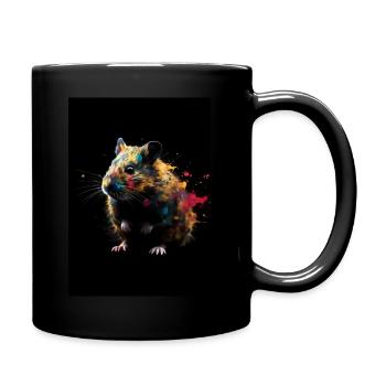 Hamster Colorful - Tasse einfarbig - Schwarz - Rechts