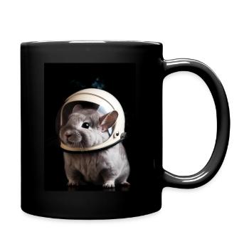 Chinchilla Astronaut - Tasse einfarbig - Schwarz - Rechts