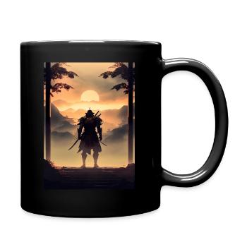 Samurai Warrior Japan - Tasse einfarbig - Schwarz - Rechts