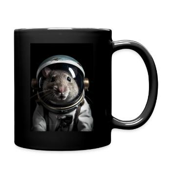Rat Astronaut Galaxy - Tasse einfarbig - Schwarz - Rechts
