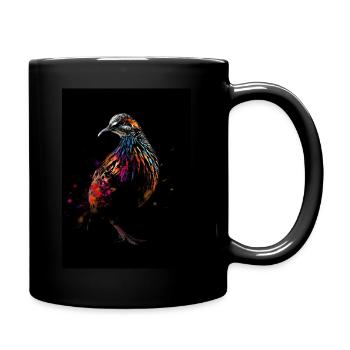 Quail Colorful - Tasse einfarbig - Schwarz - Rechts