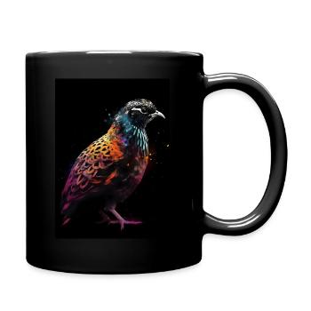 Quail Colorful - Tasse einfarbig - Schwarz - Rechts