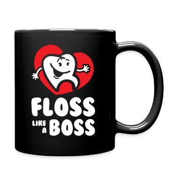 Floss like a Bos - Full Colour Mug - black - Right