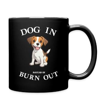 Hund Büro Bürohund Hundebesitzer Welpe Arbeit Job - Tasse einfarbig - Schwarz - Rechts