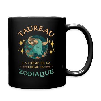 Taureau - Signe du zodiaque - Mug uni - noir - Droite