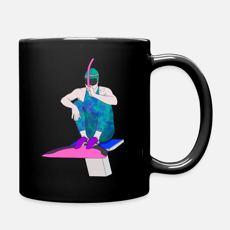 Nage avec palmes - Mug uni - noir