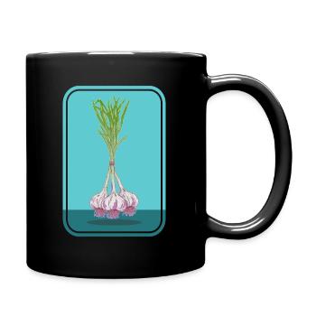 Bund Knoblauch - Tasse einfarbig - Schwarz - Rechts