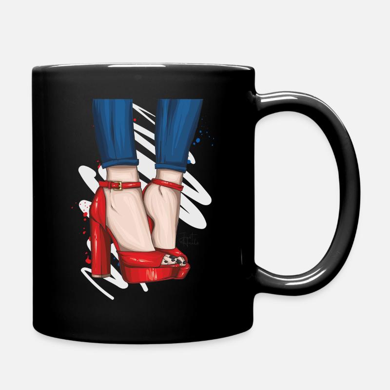 Red heels - Tasse einfarbig - Schwarz